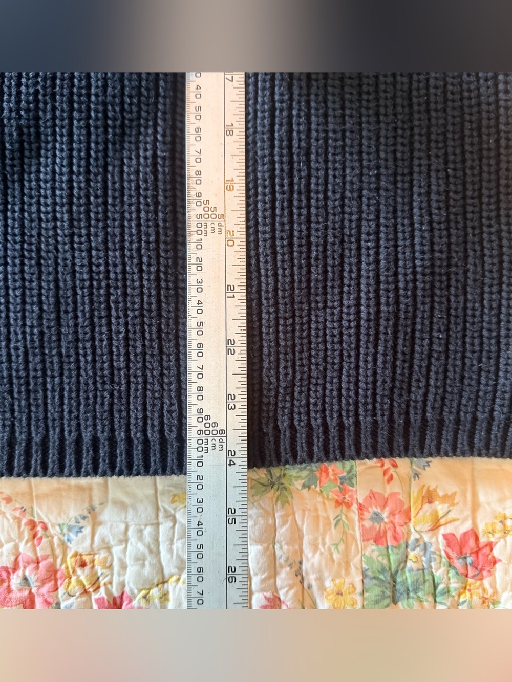 Quince 100% Organic Cotton Fisherman Crew Sweater — Black, XL - Picture 7 of 7
